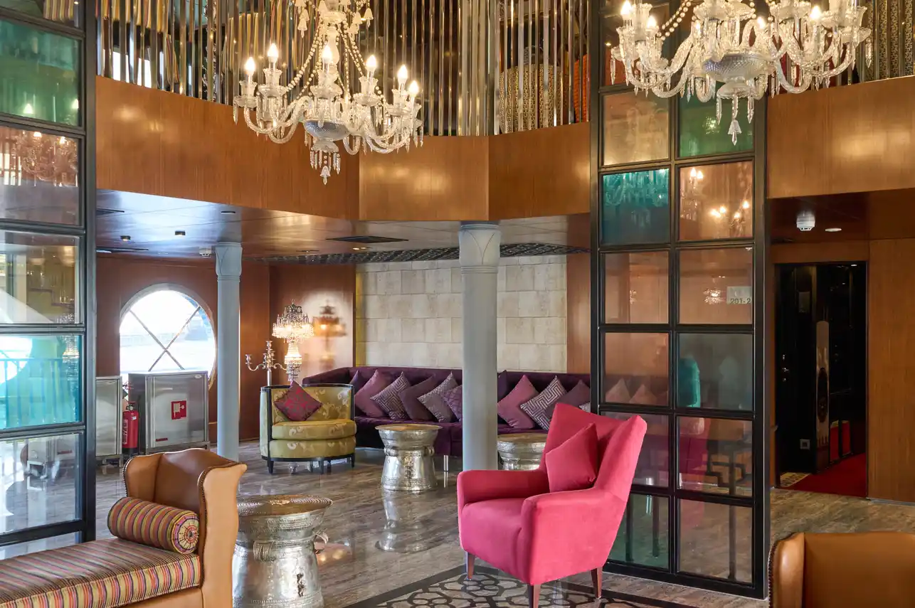 Lounge aboard the M.S. Mayflower Nile Cruise Nile cruise